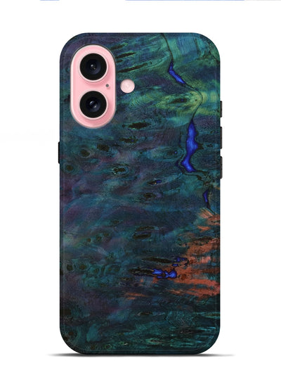 iPhone 16 Wood Live Edge Phone Case - Dorotha (Wood Burl, 801520)