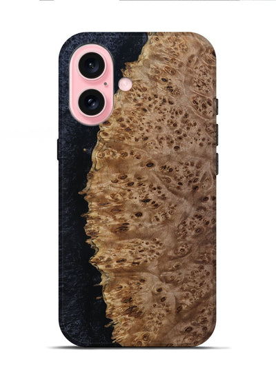 iPhone 16 Wood Live Edge Phone Case - Ernest (Wood Burl, 801521)