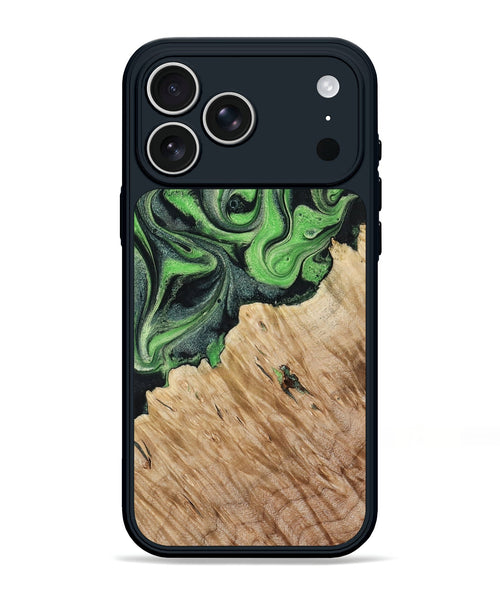 iPhone 17 Pro Max Wood Phone Case - August (Green, 801537)