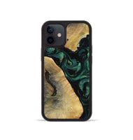 iPhone 12 mini Wood Phone Case - Erykah (Green, 801541)