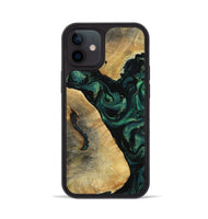 iPhone 12 Wood Phone Case - Erykah (Green, 801541)