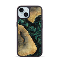 iPhone 15 Wood Phone Case - Erykah (Green, 801541)