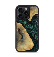iPhone 15 Pro Wood Phone Case - Erykah (Green, 801541)