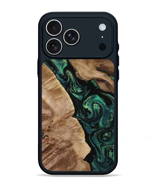 iPhone 17 Pro Max Wood Phone Case - Sim (Green, 801542)