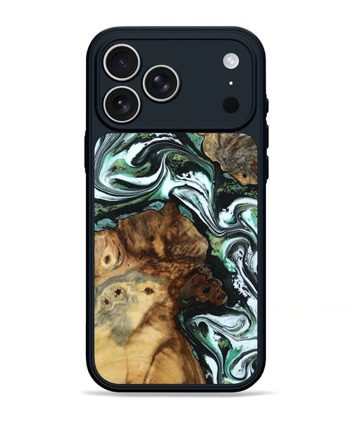 iPhone 17 Pro Max Wood Phone Case - Josue (Green, 801543)