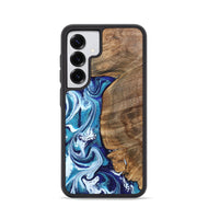 Galaxy S25 Wood Phone Case - Chrissy (Blue, 801556)
