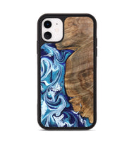 iPhone 11 Wood Phone Case - Chrissy (Blue, 801556)