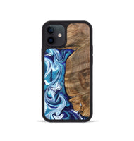 iPhone 12 mini Wood Phone Case - Chrissy (Blue, 801556)