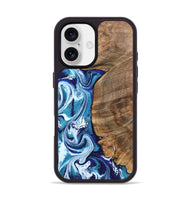 iPhone 17 Wood Phone Case - Chrissy (Blue, 801556)