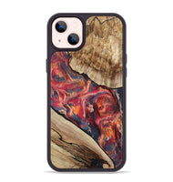 iPhone 14 Plus Wood Phone Case - Andy (Red, 801623)