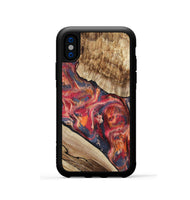 iPhone Xs Wood Phone Case - Andy (Red, 801623)