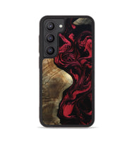 Galaxy S23 Wood Phone Case - Mat (Red, 801626)
