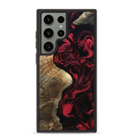 Galaxy S23 Ultra Wood Phone Case - Mat (Red, 801626)
