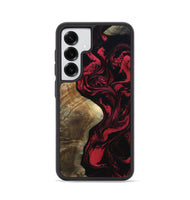 Galaxy S25 Wood Phone Case - Mat (Red, 801626)