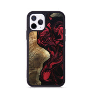 iPhone 11 Pro Wood Phone Case - Mat (Red, 801626)