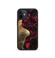 iPhone 12 mini Wood Phone Case - Mat (Red, 801626)