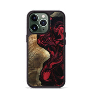 iPhone 13 Pro Wood Phone Case - Mat (Red, 801626)