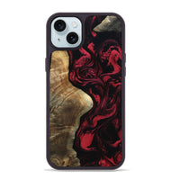 iPhone 15 Plus Wood Phone Case - Mat (Red, 801626)