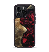 iPhone 16 Pro Wood Phone Case - Mat (Red, 801626)