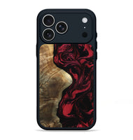 iPhone 17 Pro Max Wood Phone Case - Mat (Red, 801626)
