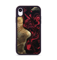 iPhone Xr Wood Phone Case - Mat (Red, 801626)
