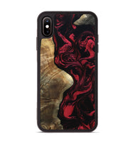 iPhone Xs Max Wood Phone Case - Mat (Red, 801626)