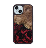 iPhone 15 Wood Phone Case - Vihaan (Red, 801633)