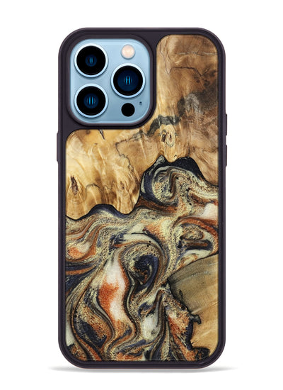 iPhone 14 Pro Max Wood Phone Case - Ares (Black & White, 801634)