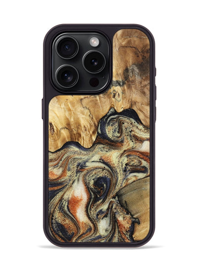 iPhone 15 Pro Wood Phone Case - Ares (Black & White, 801634)