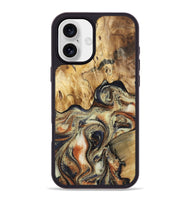 iPhone 16 Plus Wood Phone Case - Ares (Black & White, 801634)