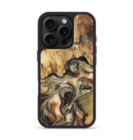 iPhone 16 Pro Wood Phone Case - Ares (Black & White, 801634)