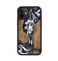 iPhone 12 Wood Phone Case - Rick (Black & White, 801635)
