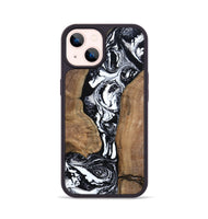 iPhone 14 Wood Phone Case - Rick (Black & White, 801635)