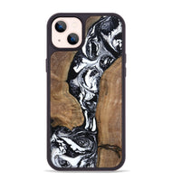 iPhone 14 Plus Wood Phone Case - Rick (Black & White, 801635)