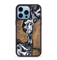 iPhone 14 Pro Max Wood Phone Case - Rick (Black & White, 801635)