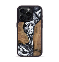 iPhone 15 Pro Wood Phone Case - Rick (Black & White, 801635)