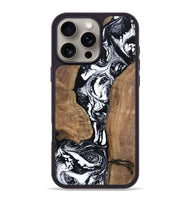iPhone 16 Pro Max Wood Phone Case - Rick (Black & White, 801635)