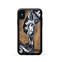 iPhone Xs Wood Phone Case - Rick (Black & White, 801635)