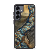 Galaxy S25 Plus Wood Phone Case - Karon (Teal & Gold, 801649)