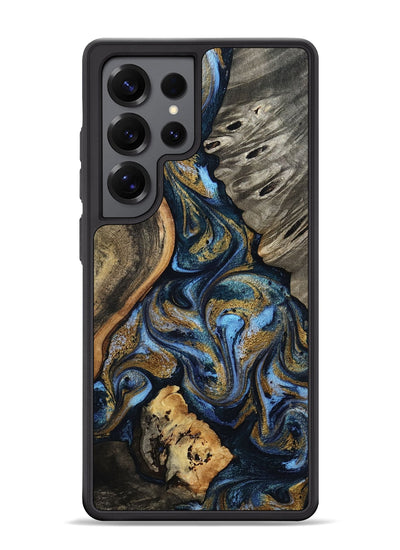 Galaxy S25 Ultra Wood Phone Case - Kairi (Teal & Gold, 801650)