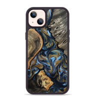 iPhone 14 Plus Wood Phone Case - Kairi (Teal & Gold, 801650)