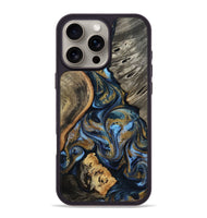 iPhone 16 Pro Max Wood Phone Case - Kairi (Teal & Gold, 801650)