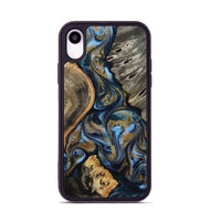 iPhone Xr Wood Phone Case - Kairi (Teal & Gold, 801650)