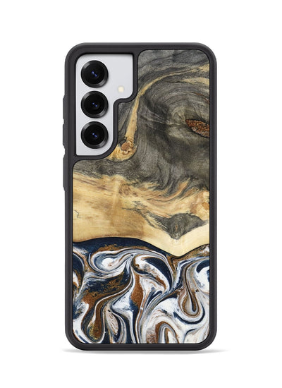 Galaxy S25 Wood Phone Case - Amias (Black & White, 801651)