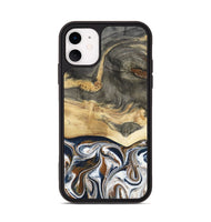 iPhone 11 Wood Phone Case - Amias (Black & White, 801651)