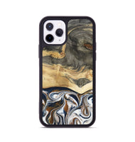 iPhone 11 Pro Wood Phone Case - Amias (Black & White, 801651)