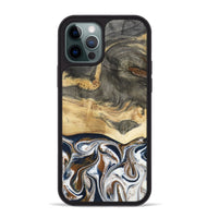 iPhone 12 Pro Max Wood Phone Case - Amias (Black & White, 801651)