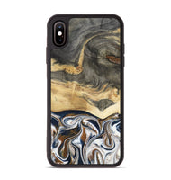 iPhone Xs Max Wood Phone Case - Amias (Black & White, 801651)