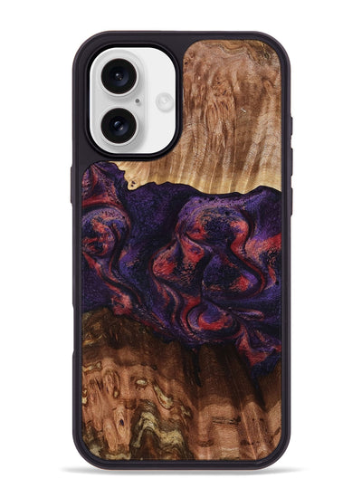 iPhone 16 Plus Wood Phone Case - Jacklyn (Red, 801653)