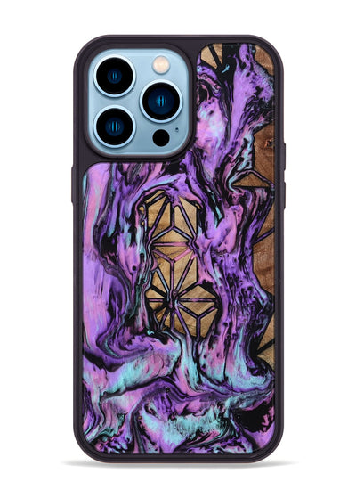 iPhone 14 Pro Max Wood Phone Case - Catina (Pattern, 801671)